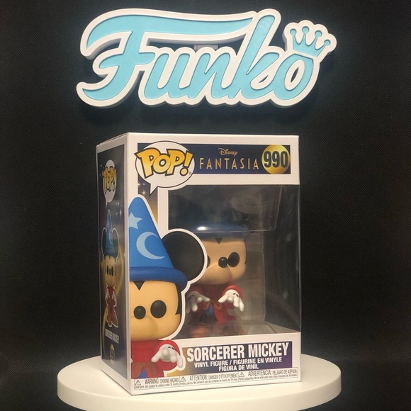 Sorcerer Mickey- 990 (Fantasia)- Disney- Mint Condition- Funko - Picture 3 of 8